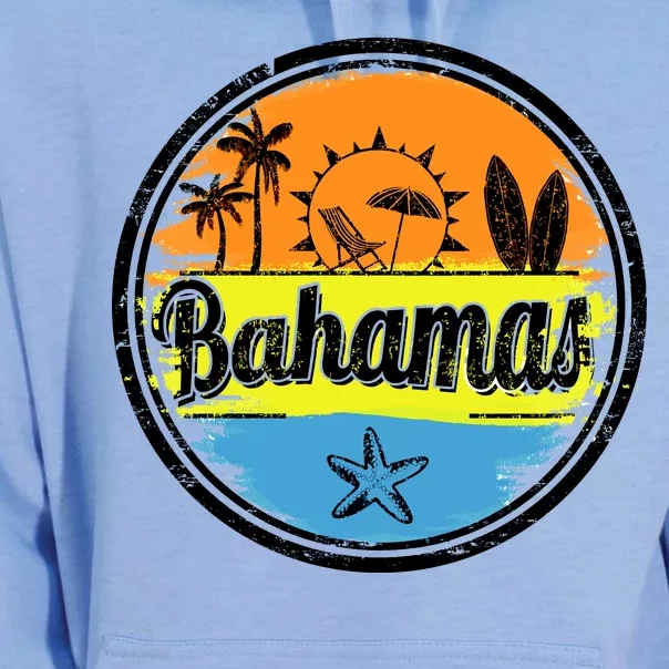 Bahamas Retro Circle Unisex Surf Hoodie