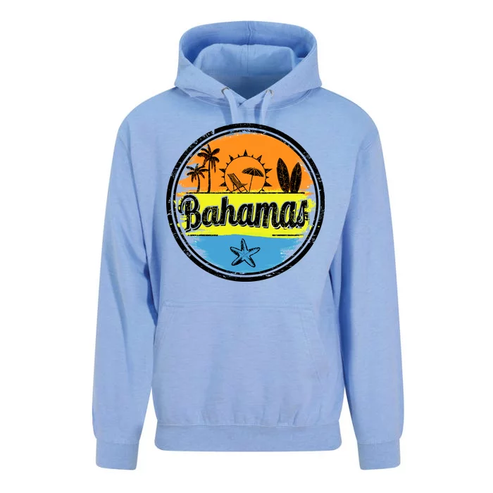 Bahamas Retro Circle Unisex Surf Hoodie