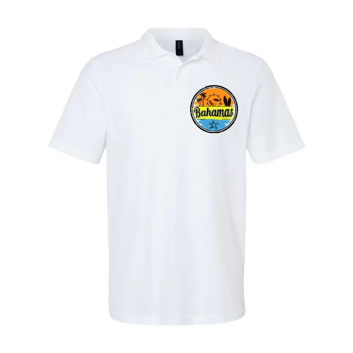 Bahamas Retro Circle Softstyle Adult Sport Polo