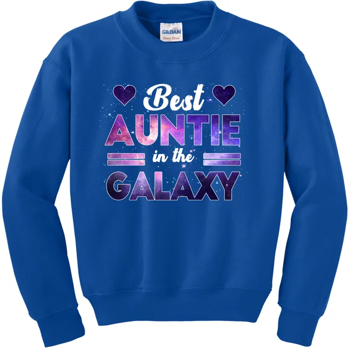 Best Auntie In The Galaxy Happy Parents Day Tie Dye Gift Kids Sweatshirt