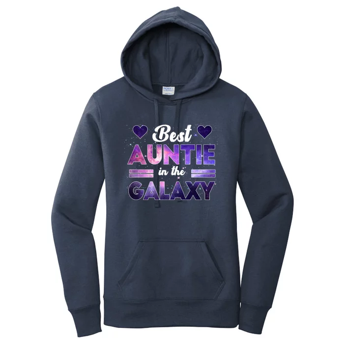 Best Auntie In The Galaxy Happy Parents Day Tie Dye Gift Women's Pullover Hoodie