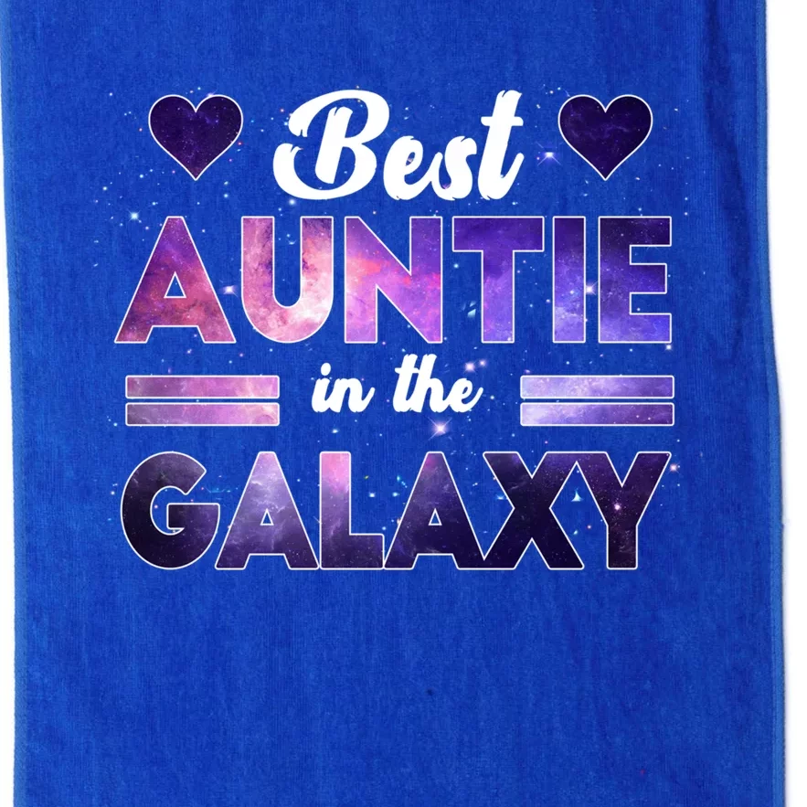 Best Auntie In The Galaxy Happy Parents Day Tie Dye Gift Platinum Collection Golf Towel