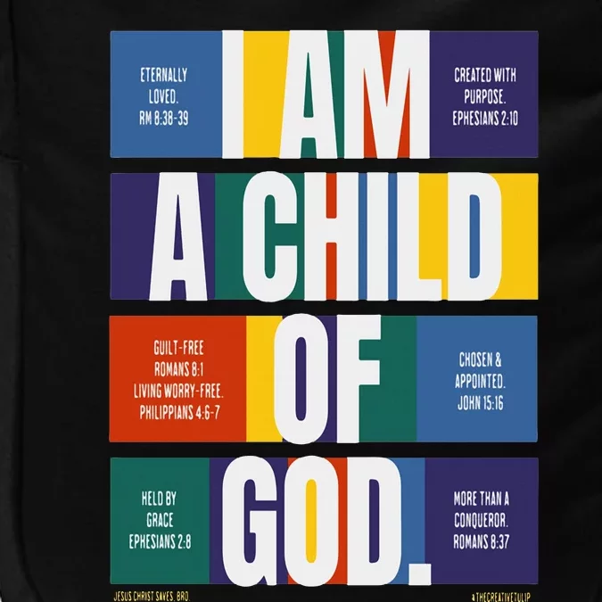 Bible Affirmations I'm a child of God Christian Faith Impact Tech Backpack