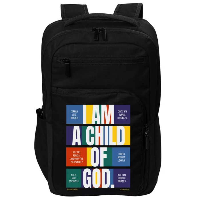 Bible Affirmations I'm a child of God Christian Faith Impact Tech Backpack