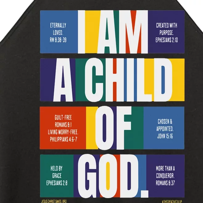 Bible Affirmations I'm a child of God Christian Faith Women’s Perfect Tri Rocker Tank