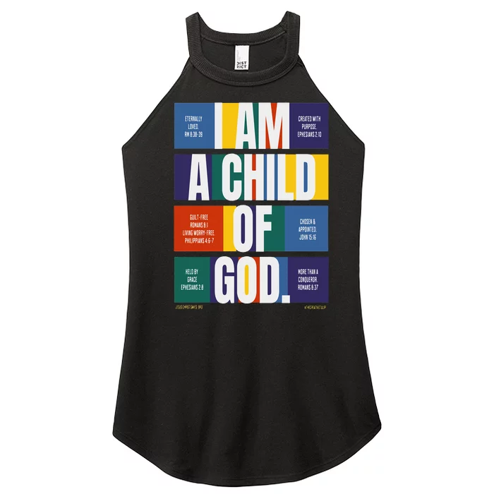 Bible Affirmations I'm a child of God Christian Faith Women’s Perfect Tri Rocker Tank