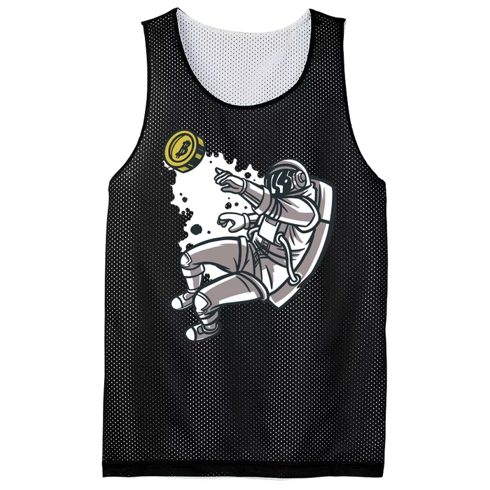 Bitcoin Astronaut In Space Mesh Reversible Basketball Jersey Tank