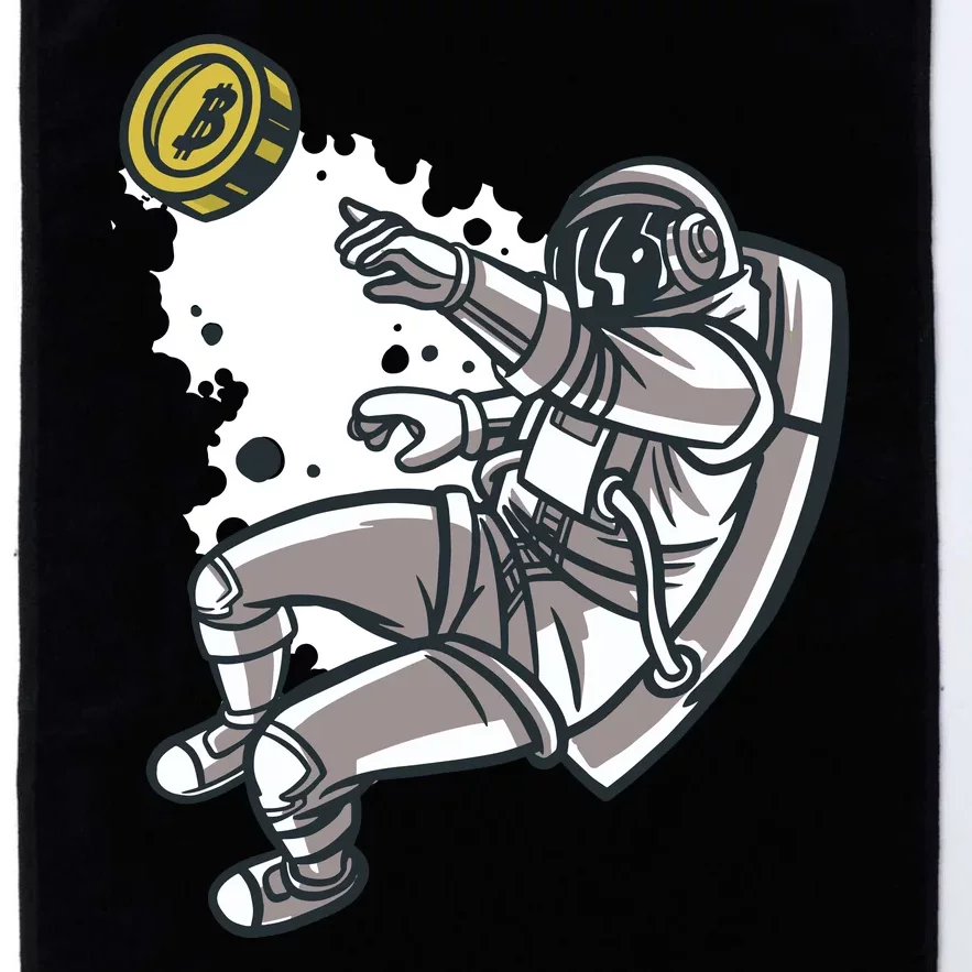 Bitcoin Astronaut In Space Platinum Collection Golf Towel