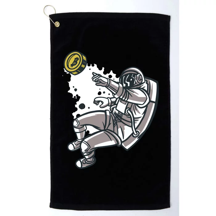 Bitcoin Astronaut In Space Platinum Collection Golf Towel