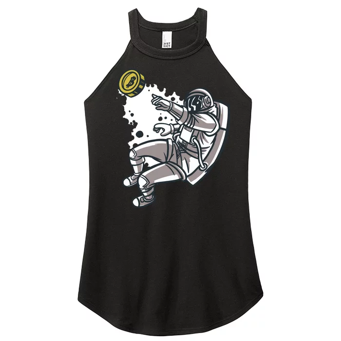 Bitcoin Astronaut In Space Women’s Perfect Tri Rocker Tank