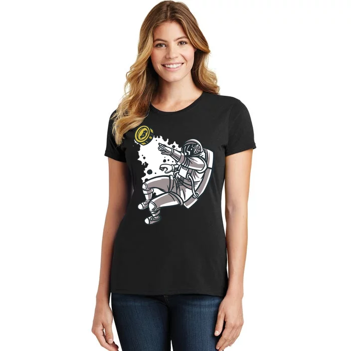 Bitcoin Astronaut In Space Women's T-Shirt