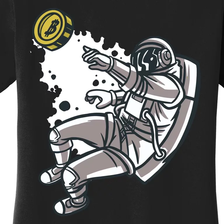 Bitcoin Astronaut In Space Women's T-Shirt