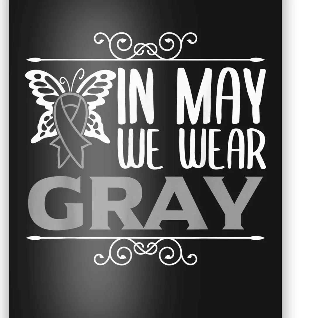 Brain Awareness In may we wear gray Brain Cancer Awareness Poster