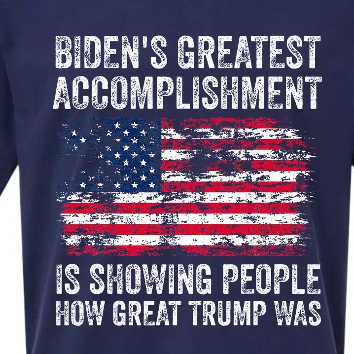 BidenS Accomplishment Is Showing People How Great Trump Was Sueded Cloud Jersey T-Shirt