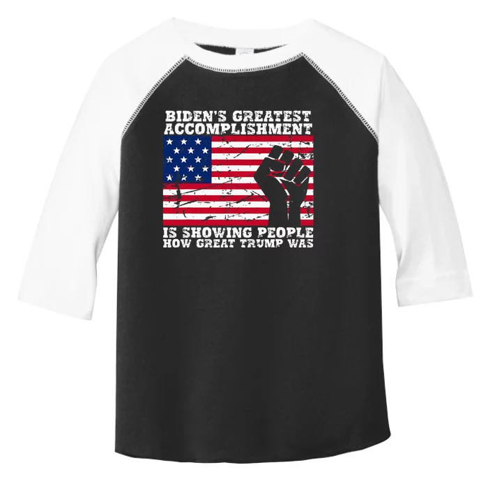 BidenS Accomplishment Is Showing People How Great Trump Was Toddler Fine Jersey T-Shirt