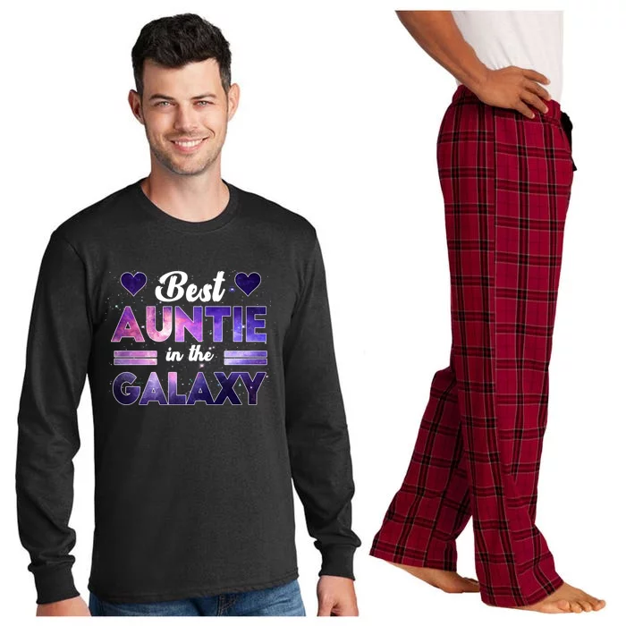 Best Auntie In The Galaxy Happy Parents' Day Tie Dye Gift Long Sleeve Pajama Set