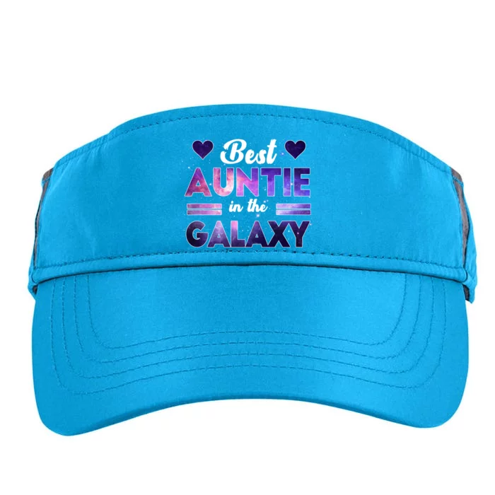 Best Auntie In The Galaxy Happy Parents' Day Tie Dye Gift Adult Drive Performance Visor