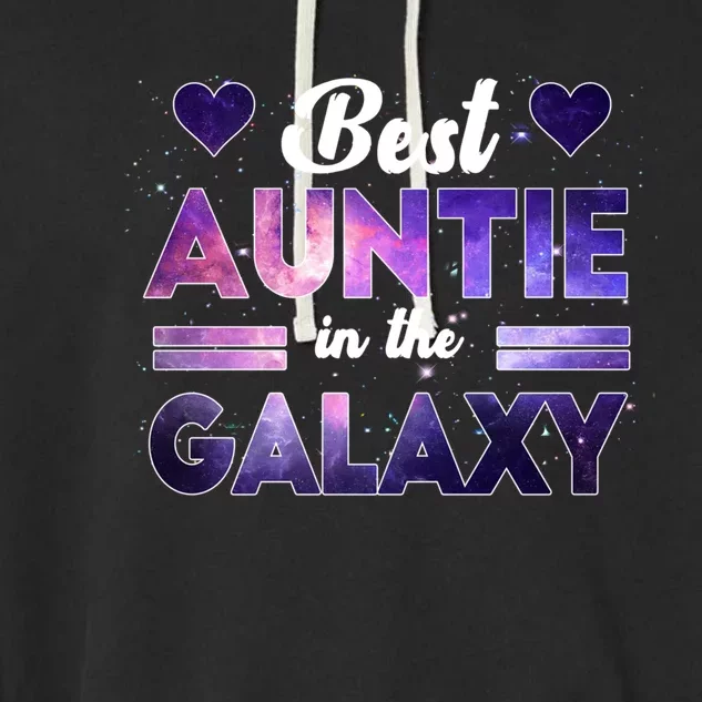 Best Auntie In The Galaxy Happy Parents Day Tie Dye Gift Garment-Dyed Fleece Hoodie