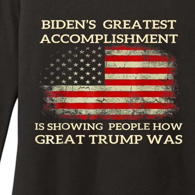 Bidens Accomplishment Is Showing People How Great Trump Was Womens CVC Long Sleeve Shirt