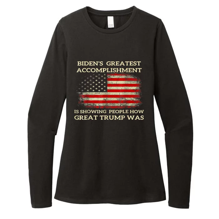 Bidens Accomplishment Is Showing People How Great Trump Was Womens CVC Long Sleeve Shirt