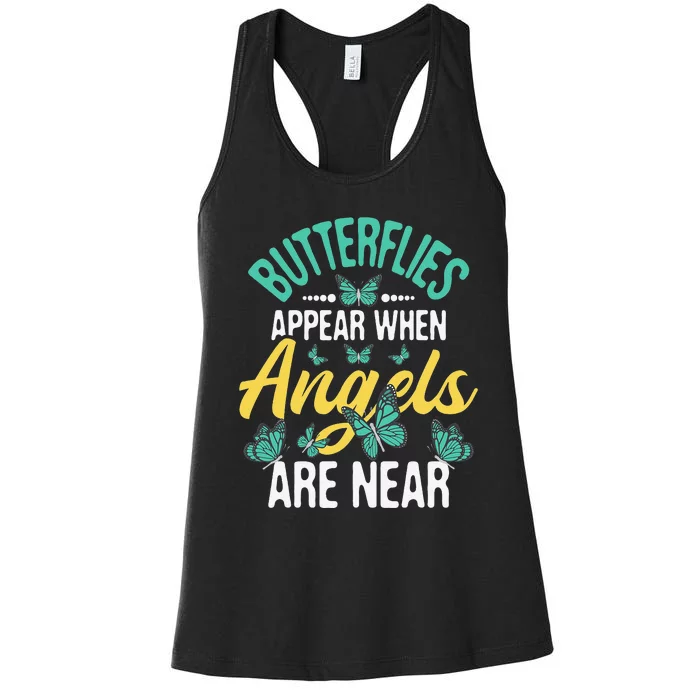 Butterflies Appear Insect Nature Butterfly Lover Monarch Women's Racerback Tank