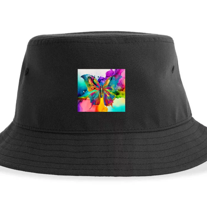 Butterfly Alcohol Ink Tumbler Sustainable Bucket Hat