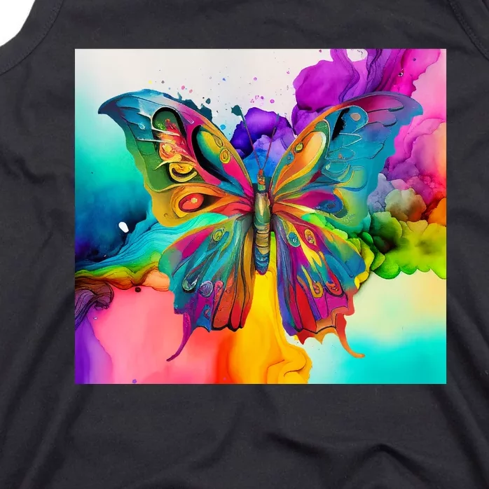 Butterfly Alcohol Ink Tumbler Tank Top