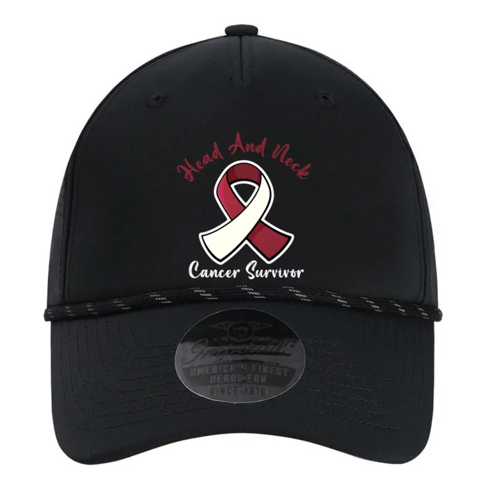 Burgundy And Ivory Ribbon Head And Neck Cancer Survivor Gift Performance The Dyno Cap