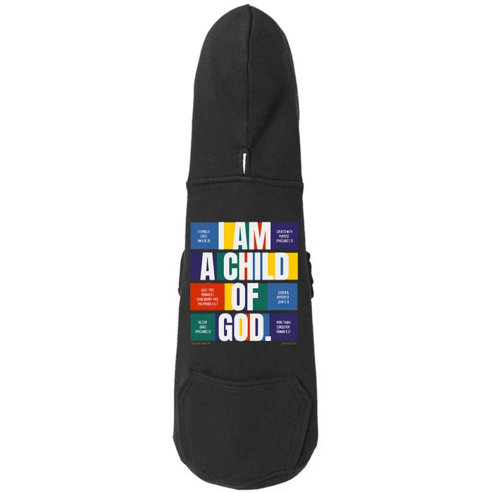 Bible Affirmations I'm a child of God Christian Faith Doggie 3-End Fleece Hoodie