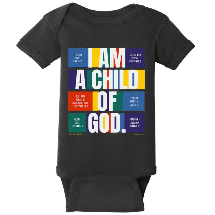 Bible Affirmations I'm a child of God Christian Faith Baby Bodysuit