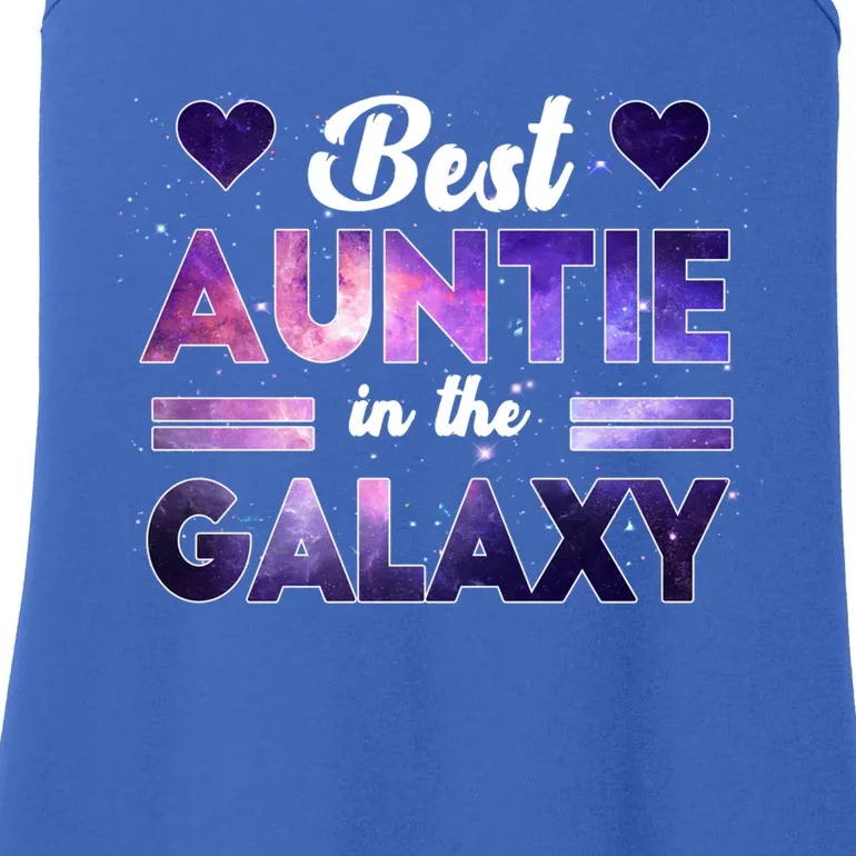 Best Auntie In The Galaxy Happy Parents' Day Tie Dye Gift Ladies Essential Tank