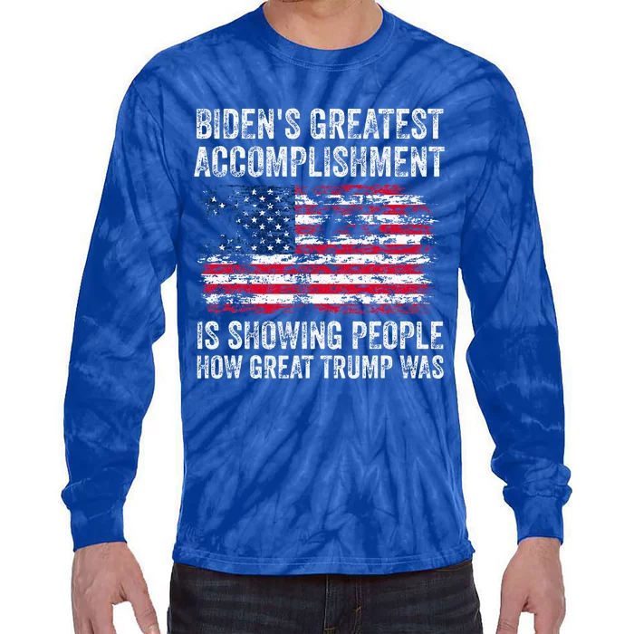 Biden Accomplishment Is Showing People Tie-Dye Long Sleeve Shirt