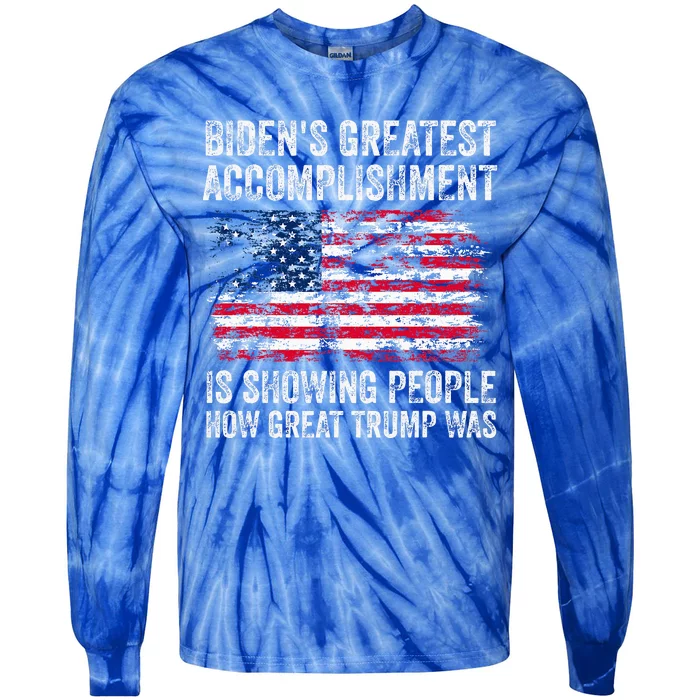 Biden Accomplishment Is Showing People Tie-Dye Long Sleeve Shirt