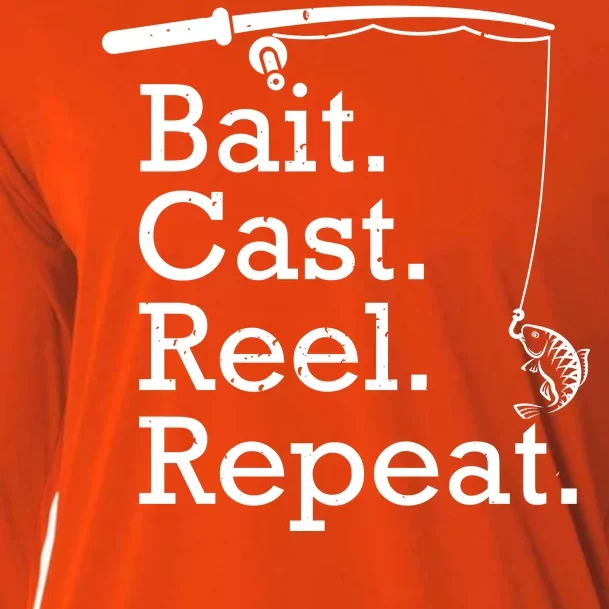 Bait Cast Reek Repeat Cooling Performance Long Sleeve Crew