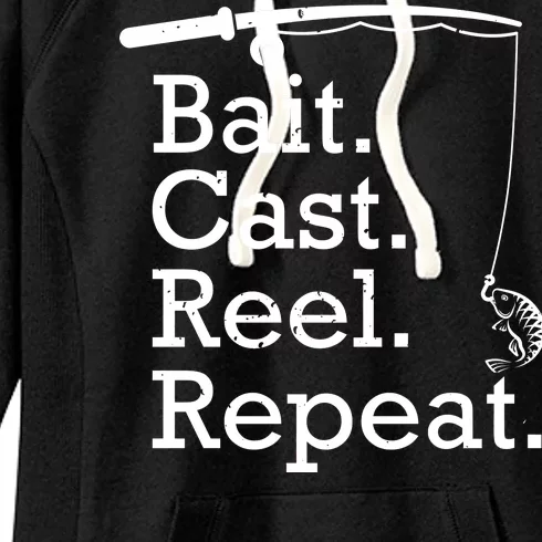 Bait Cast Reek Repeat Women's Fleece Hoodie