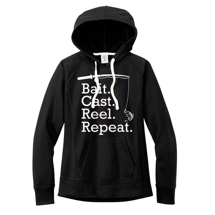 Bait Cast Reek Repeat Women's Fleece Hoodie