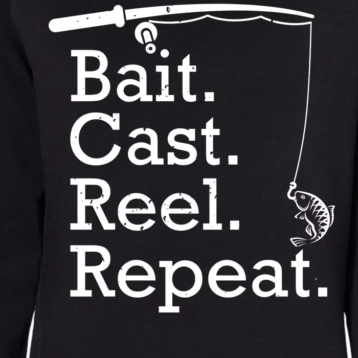 Bait Cast Reek Repeat Womens California Wash Sweatshirt