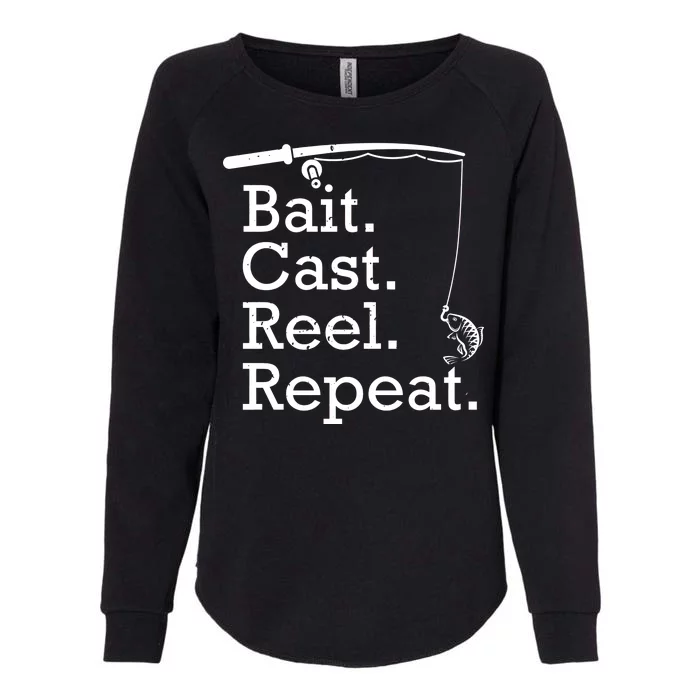 Bait Cast Reek Repeat Womens California Wash Sweatshirt