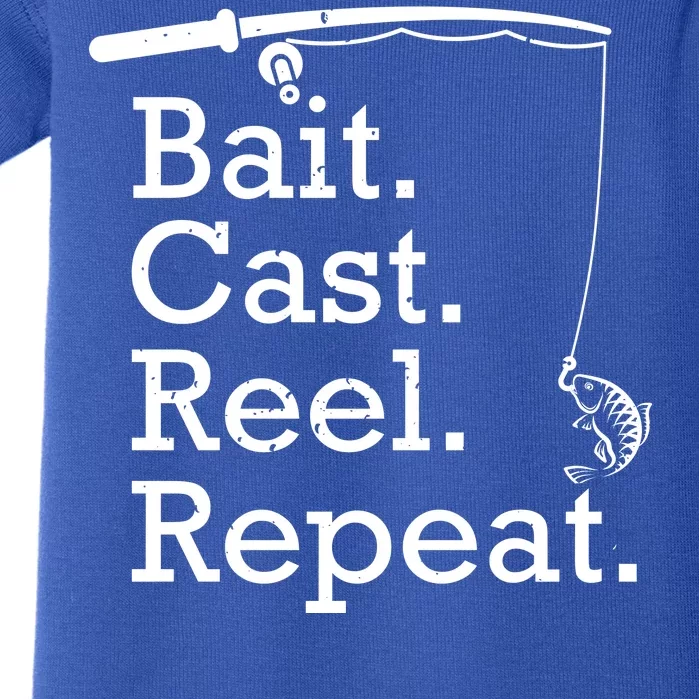 Bait Cast Reek Repeat Baby Bodysuit