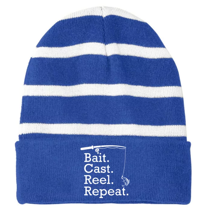 Bait Cast Reek Repeat Striped Beanie with Solid Band