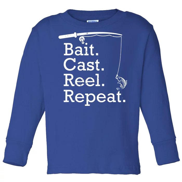 Bait Cast Reek Repeat Toddler Long Sleeve Shirt