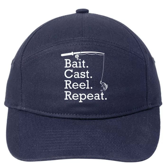 Bait Cast Reek Repeat 7-Panel Snapback Hat