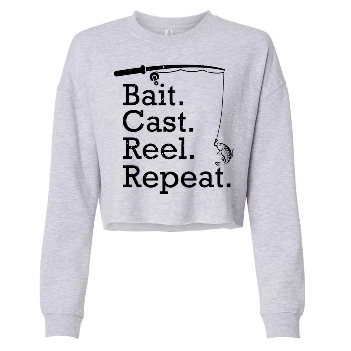 Bait Cast Reek Repeat Cropped Pullover Crew