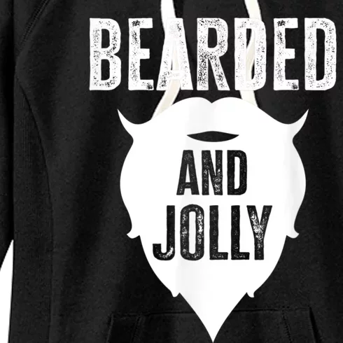 Bearded And Jolly Santa Christmas Women's Fleece Hoodie