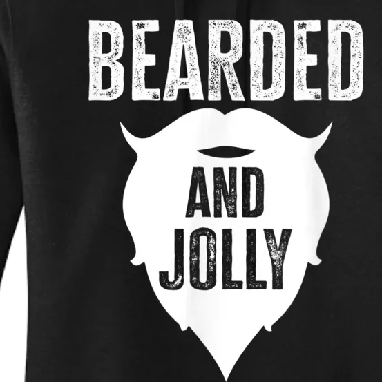 Bearded And Jolly Santa Christmas Women's Pullover Hoodie