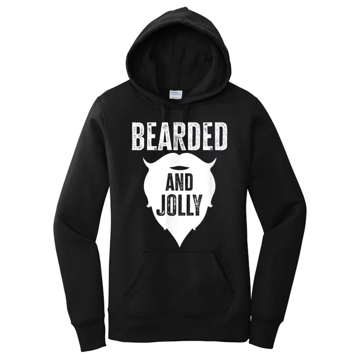 Bearded And Jolly Santa Christmas Women's Pullover Hoodie