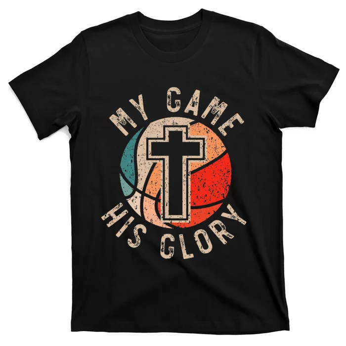 Basketball And Jesus Christ Christian Believer Hooper T-Shirt