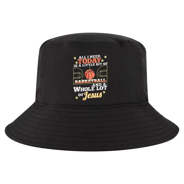 Basketball And Jesus Funny Christian Basketballer Cool Comfort Performance Bucket Hat