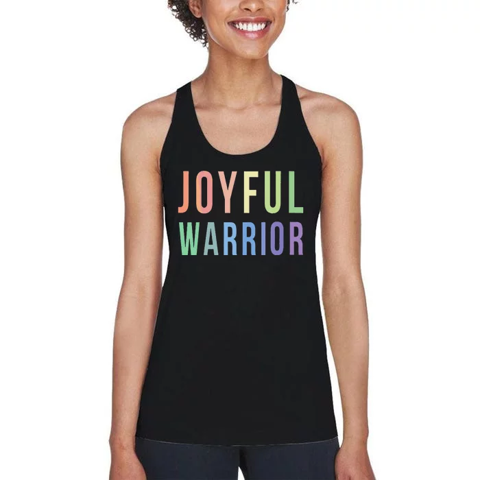 Be A Joyful Warrior For Kamala Harris Tim Walz 2024 Women's Racerback Tank