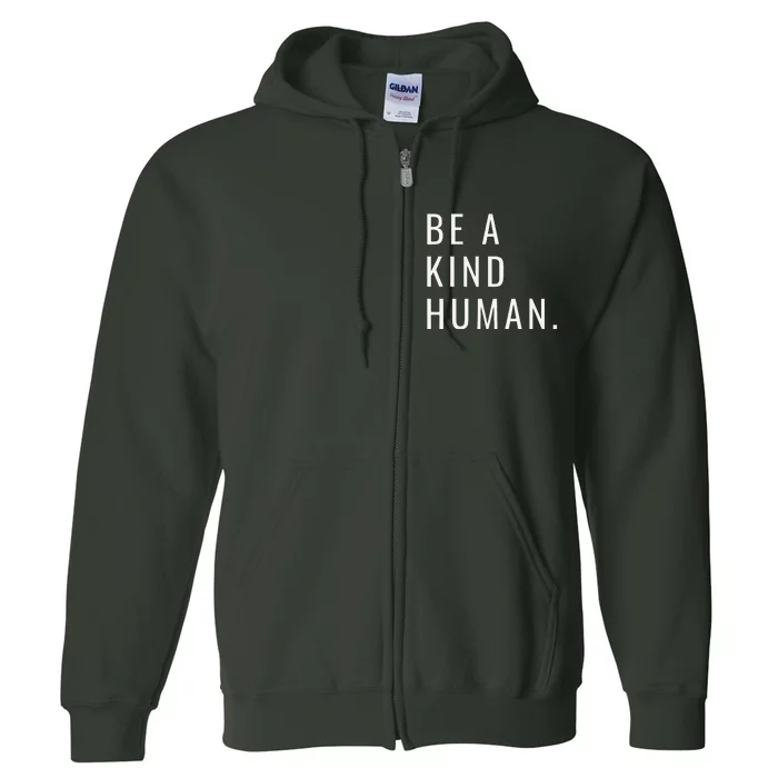 Be a Kind Human Unity Day Orange for Teachers Full Zip Hoodie